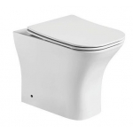 Унитаз приставной Ceramalux 215D белый, с сиденьем микролифт